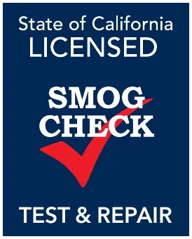 Sample State of California licensed Smog Check Test and Repair station sign
